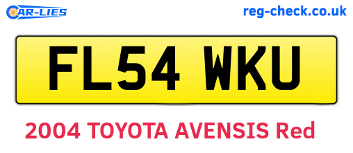 FL54WKU are the vehicle registration plates.