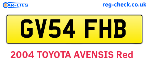 GV54FHB are the vehicle registration plates.