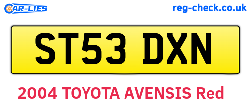ST53DXN are the vehicle registration plates.