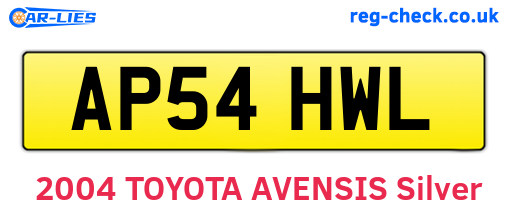 AP54HWL are the vehicle registration plates.