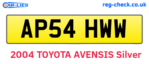 AP54HWW are the vehicle registration plates.