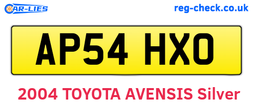 AP54HXO are the vehicle registration plates.