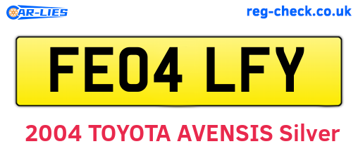 FE04LFY are the vehicle registration plates.