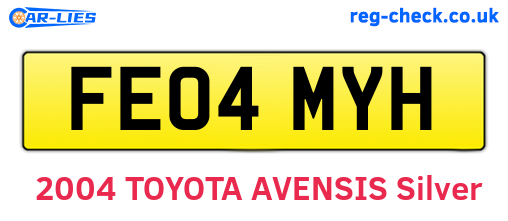 FE04MYH are the vehicle registration plates.