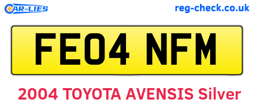 FE04NFM are the vehicle registration plates.