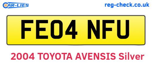 FE04NFU are the vehicle registration plates.