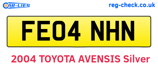 FE04NHN are the vehicle registration plates.