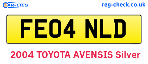 FE04NLD are the vehicle registration plates.