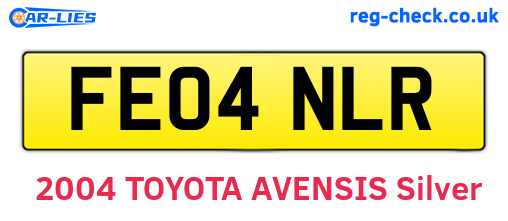 FE04NLR are the vehicle registration plates.