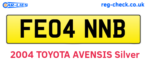 FE04NNB are the vehicle registration plates.