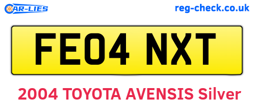 FE04NXT are the vehicle registration plates.