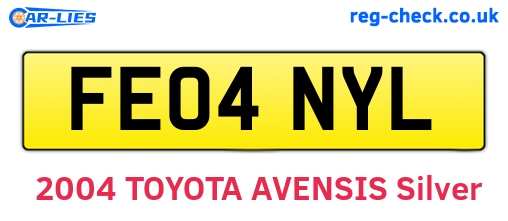 FE04NYL are the vehicle registration plates.