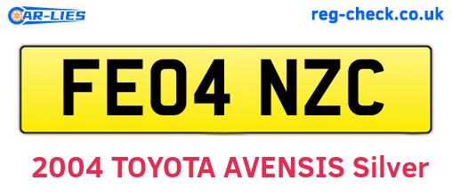 FE04NZC are the vehicle registration plates.
