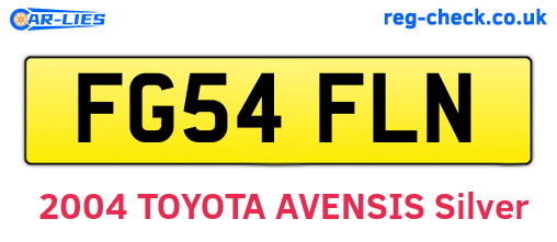 FG54FLN are the vehicle registration plates.
