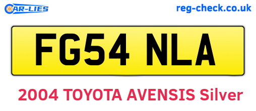 FG54NLA are the vehicle registration plates.