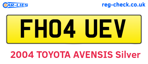 FH04UEV are the vehicle registration plates.