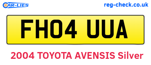 FH04UUA are the vehicle registration plates.