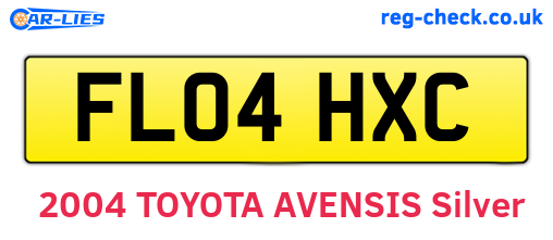 FL04HXC are the vehicle registration plates.