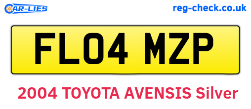 FL04MZP are the vehicle registration plates.