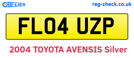 FL04UZP are the vehicle registration plates.