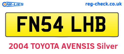 FN54LHB are the vehicle registration plates.