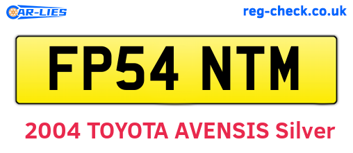 FP54NTM are the vehicle registration plates.