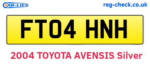 FT04HNH are the vehicle registration plates.