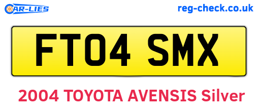 FT04SMX are the vehicle registration plates.