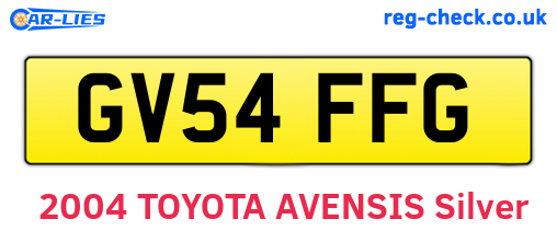 GV54FFG are the vehicle registration plates.