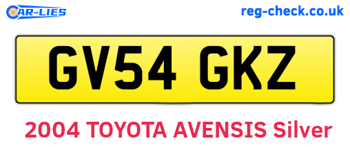GV54GKZ are the vehicle registration plates.