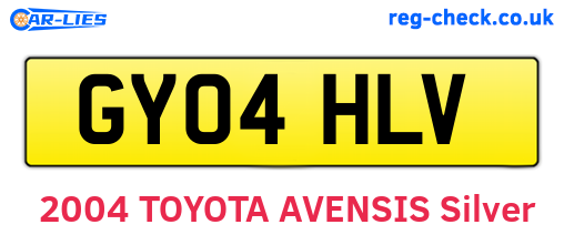 GY04HLV are the vehicle registration plates.
