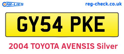 GY54PKE are the vehicle registration plates.