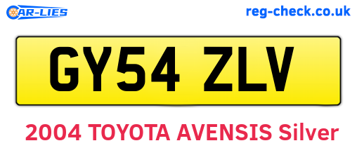 GY54ZLV are the vehicle registration plates.