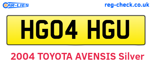 HG04HGU are the vehicle registration plates.