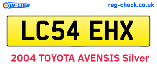 LC54EHX are the vehicle registration plates.