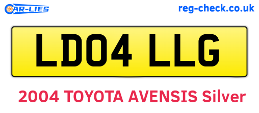 LD04LLG are the vehicle registration plates.