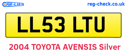 LL53LTU are the vehicle registration plates.