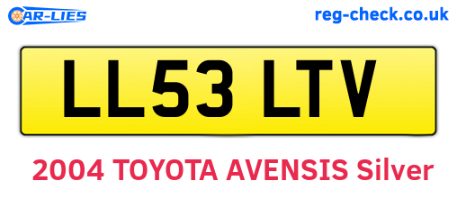 LL53LTV are the vehicle registration plates.