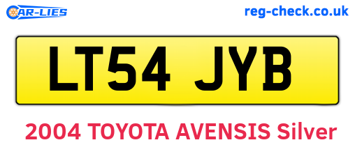 LT54JYB are the vehicle registration plates.