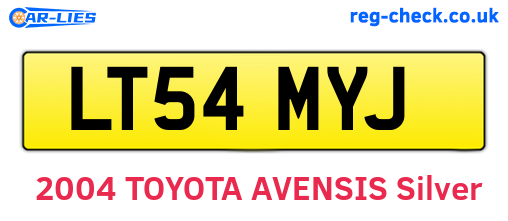 LT54MYJ are the vehicle registration plates.