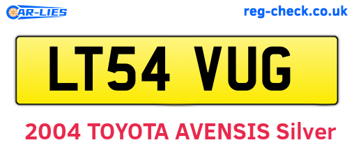 LT54VUG are the vehicle registration plates.