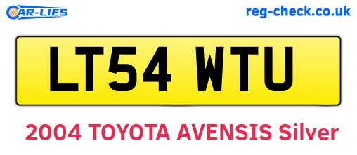 LT54WTU are the vehicle registration plates.