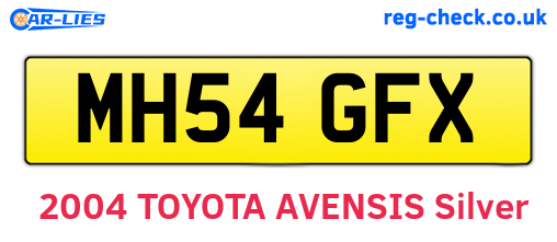 MH54GFX are the vehicle registration plates.