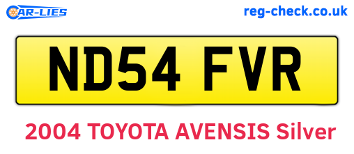ND54FVR are the vehicle registration plates.
