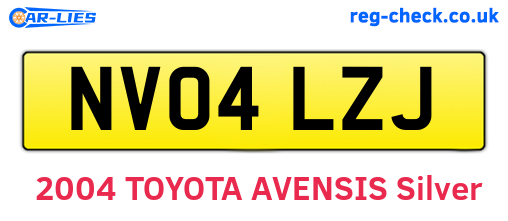 NV04LZJ are the vehicle registration plates.