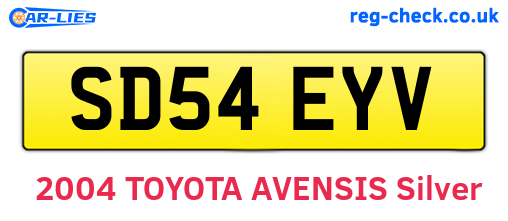 SD54EYV are the vehicle registration plates.