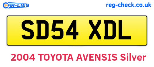 SD54XDL are the vehicle registration plates.