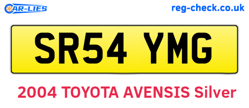 SR54YMG are the vehicle registration plates.