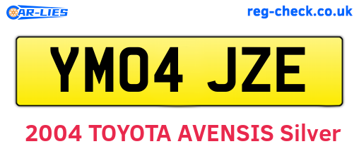 YM04JZE are the vehicle registration plates.