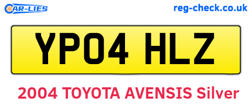 YP04HLZ are the vehicle registration plates.